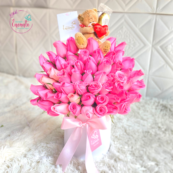 Box teddy Rosa